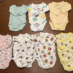 Infant Girls Long Sleeve Bodysuit (0-3 Months, Carter’s and Uniqlo Brand)