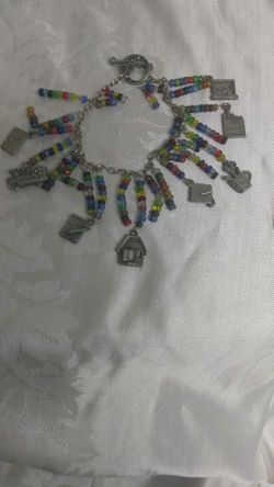 School charm bracelet