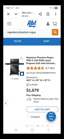 Napoleon Phantom Rogue SE 425 Gas Grill - Like New / Excellent Condition
