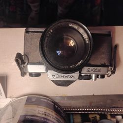 Yashica Fx-7 Camera And Lenses With The Vintage Case