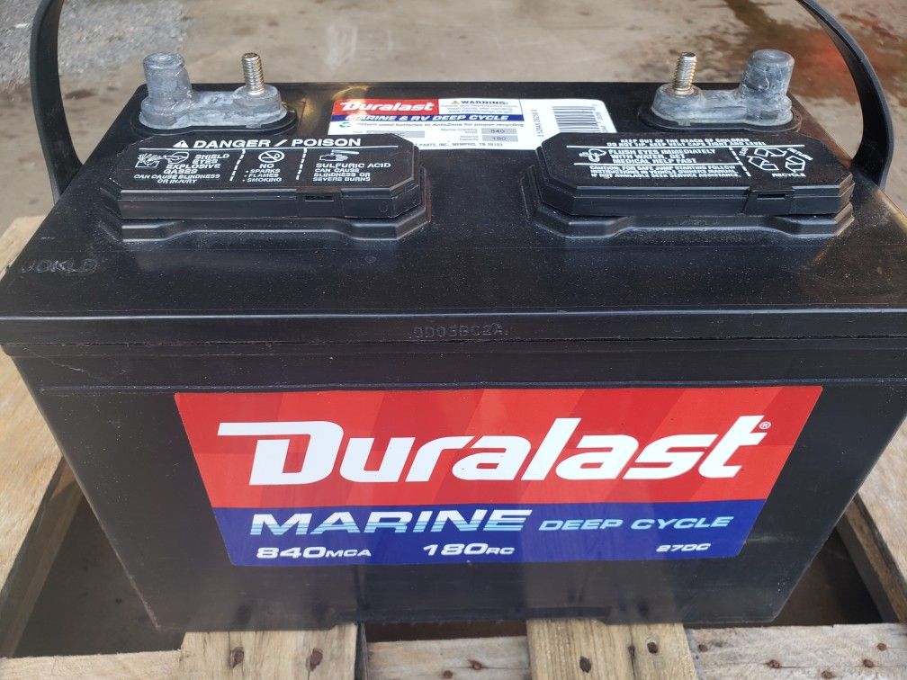 Duralast Marine Deep Cycle Battery Group 27 1yr Warranty Perfect Condition