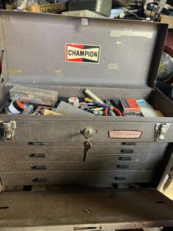 Sears Craftsman 7 Drawer Kennedy Style Tool Machinist Box, Brown w/ Key