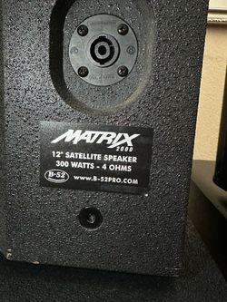 B-52 Matrix 2000 12" Satellite Speaker