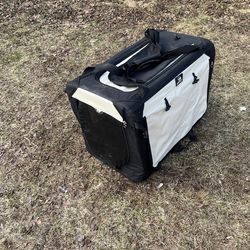 soft-sided collapsible animal crate