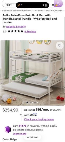 Triple bunk bed