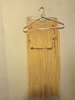 YELLOW GINGHAM SET