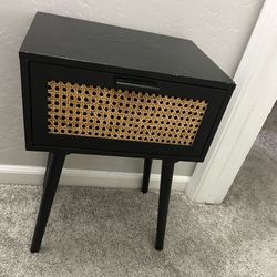 Nightstand / Side Table - Black Mid Century style