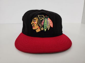 New Era Black & Red Chicago Blackhawks 59Fifty Fitted Cap