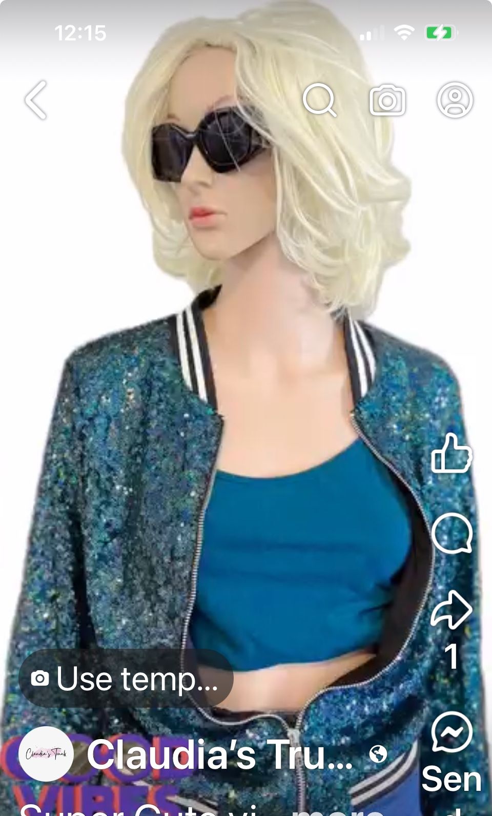 Super cute Glitter Blue Bomber jacket