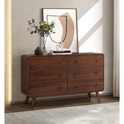 Kegan 61” Wide 6-Drawer Dresser – Espresso – New Open Box $900 Retail “Blemish” Delivery Available