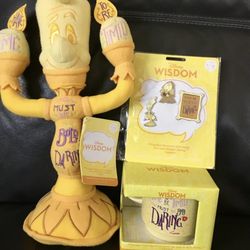 Disney Wisdom Collection LUMIERE set of 3, plush, pins and mug Limited Edition