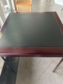 Wood folding table