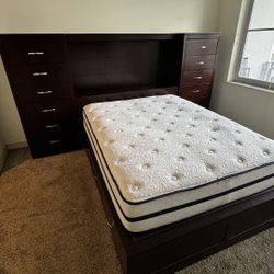 Queen Size Bed With Bed Frame Perfect Condition 