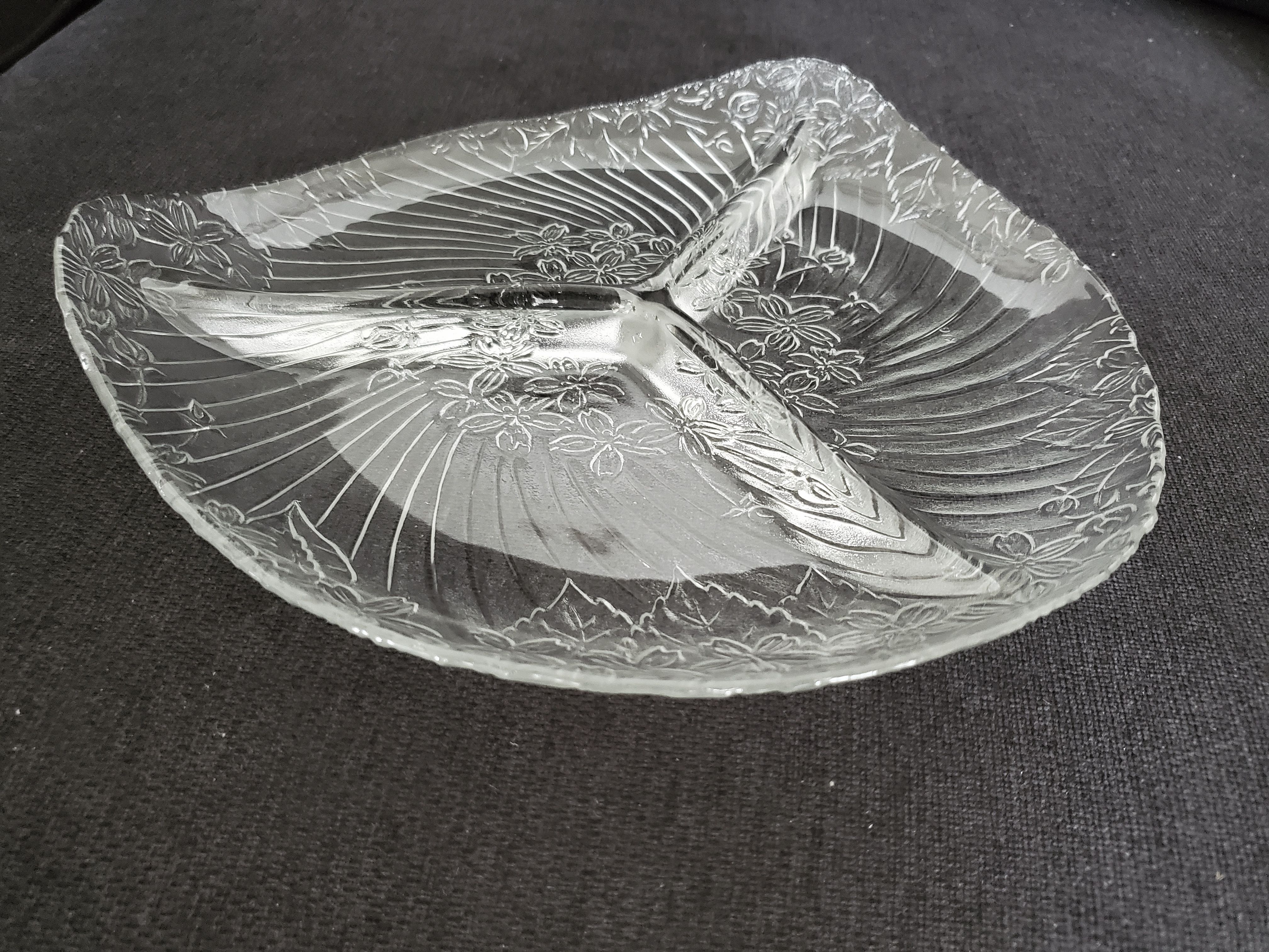 Divided Glass Relish Dish