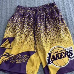LA Lakers Black Pyramid Shorts Size large Brand NEW Never Worn Or Washed N Still In Original Package 