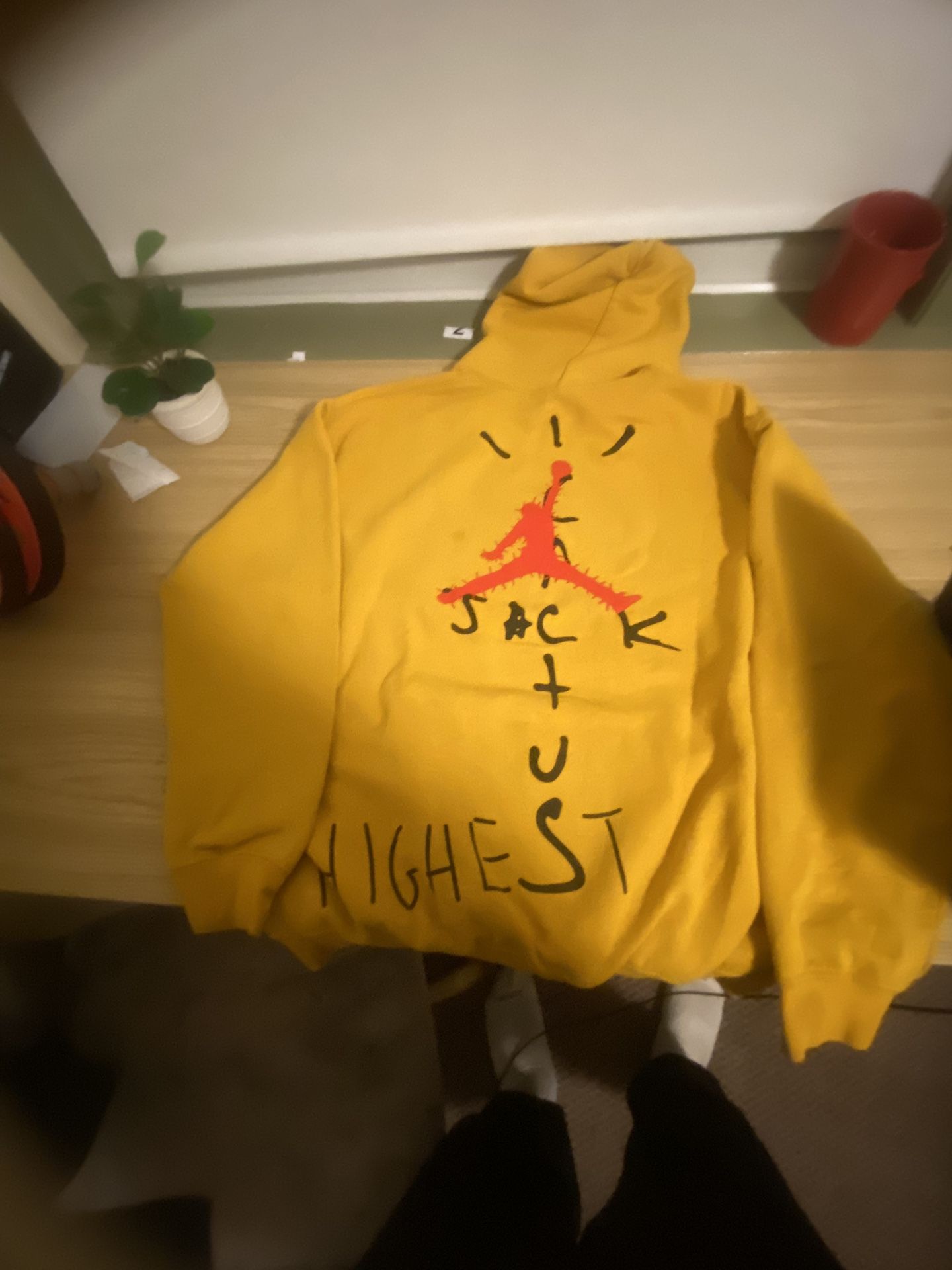 Yellow Cactus Jack Nike/jordan Hoodie