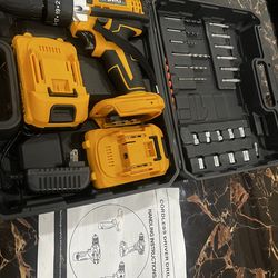 21V Cordless Impact Drill Set, Wireless Drill Set, Household Power Tool Set, with Battery And Quick