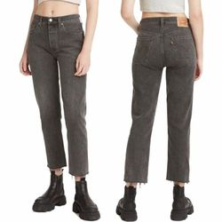 ⭐Levi's 501 Original Cropped Jeans Womens 27x26 Button Fly 27x26 Denim Gray New⭐