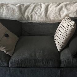 Grey Loveseat And Sofa 