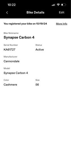 Cannondale Synapse Carbon 4 - very good condition