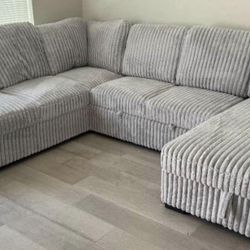 New Gray Sectional Sleeper In Box Buy Now Pay Later $39 Down No Credit Needed 