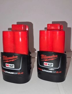 Milwaukee new 2ah battery M12 2x $90