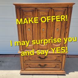 Thomasville Armoire Cabinet - SOLID WOOD BUILT