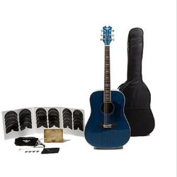 Keith Urban American Vintage Acoustic Edition 40-pc Guitar Package, Lapis Blue Right Handed