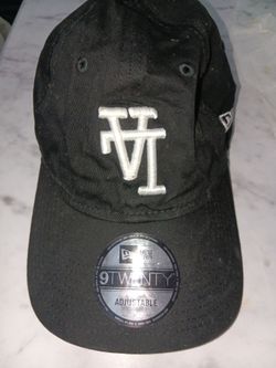 LA Upside Down (Black) New Era Dad Hat 9Twenty (White Thread)
