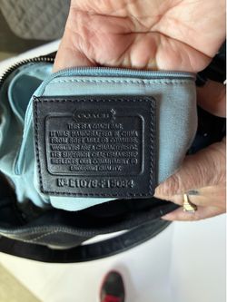 Coach Black Leather Purse Handbag Pebble Shoulder Bag F15064