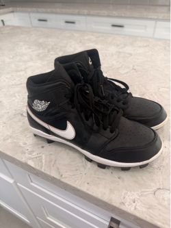 Nike Air Jordan 1 Retro MCS Baseball Cleats – Black/White