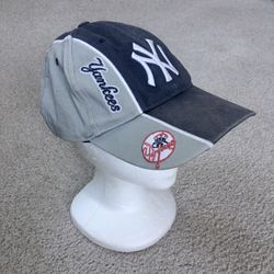 NEW YORK YANKEES Blue and Gray Hat Cap Adjustable Size Strapback - MLB Baseball