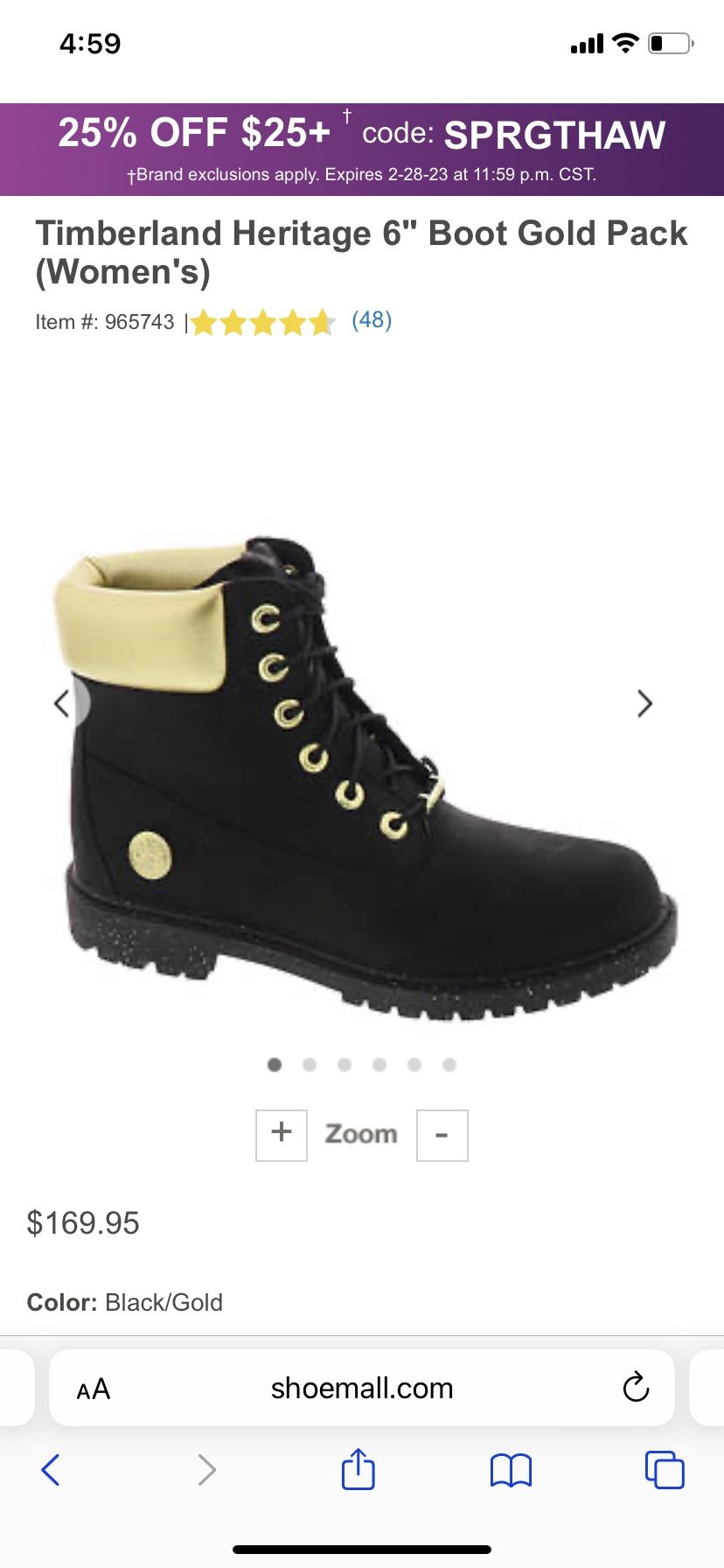 Timberland Women’s Size 6.5 Boot