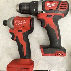 Milwaukee Drill + 1/4 Impact Driver M18
