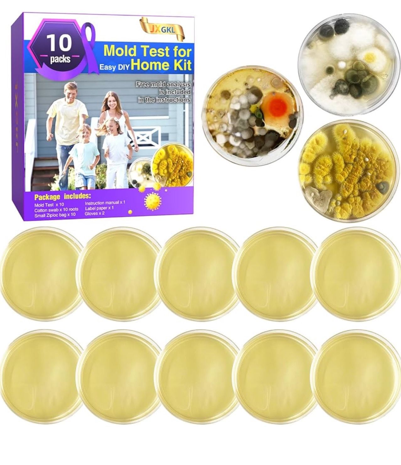 Mold Test for Home Kit,Home Mold Test,DIY Detector at Furniture,Wall Facing,Indoor Air Quality Testing Kits,Simple Detection Tests,air Tester,Black26