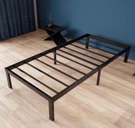 14 inch Heavy Duty Steel Slat Platform Bed Frame, Twin XL