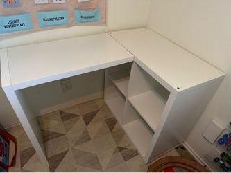 Desk with cubby storage