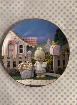 God Loveth A Cheerful Giver Precious Moments Collector Plate SAM Butcher 