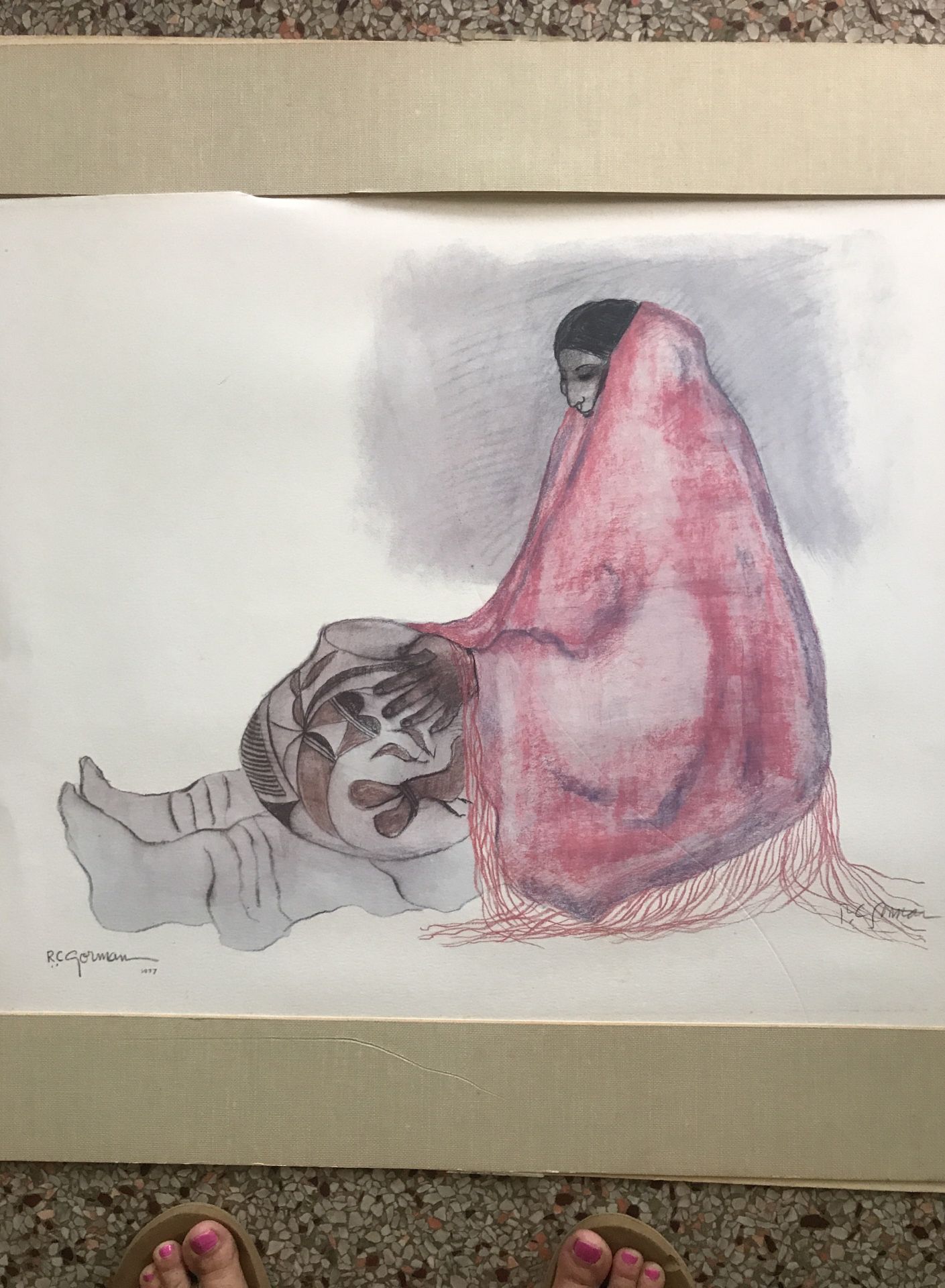 R.C. Gorman Tigua Indian Limited Print, Signed
