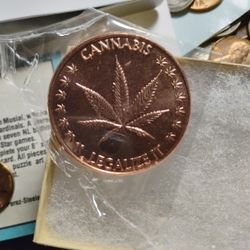 1) Copper .999 Fine Coin For Sale 
