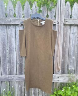 Forever 21 Cold Shoulder Ribbed Knit Sweater Dress