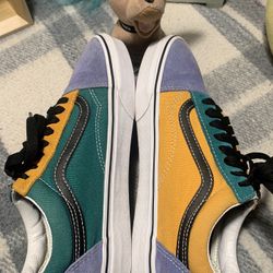 Men’s Size 8.0 VANS Old Skool Shoes Multi-Color Suede & Canvas Very Clean Lite Wear