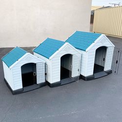 (New) Plastic Dog House w/ Lock Door (Medium $80, Large $115, X-Large $160)