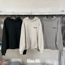 Fear of God Essentials Season 22 Hoodies – Light Oatmeal, Dark Oatmeal & Stretch Limo Black | Sizes XXS–XXL | Brand New