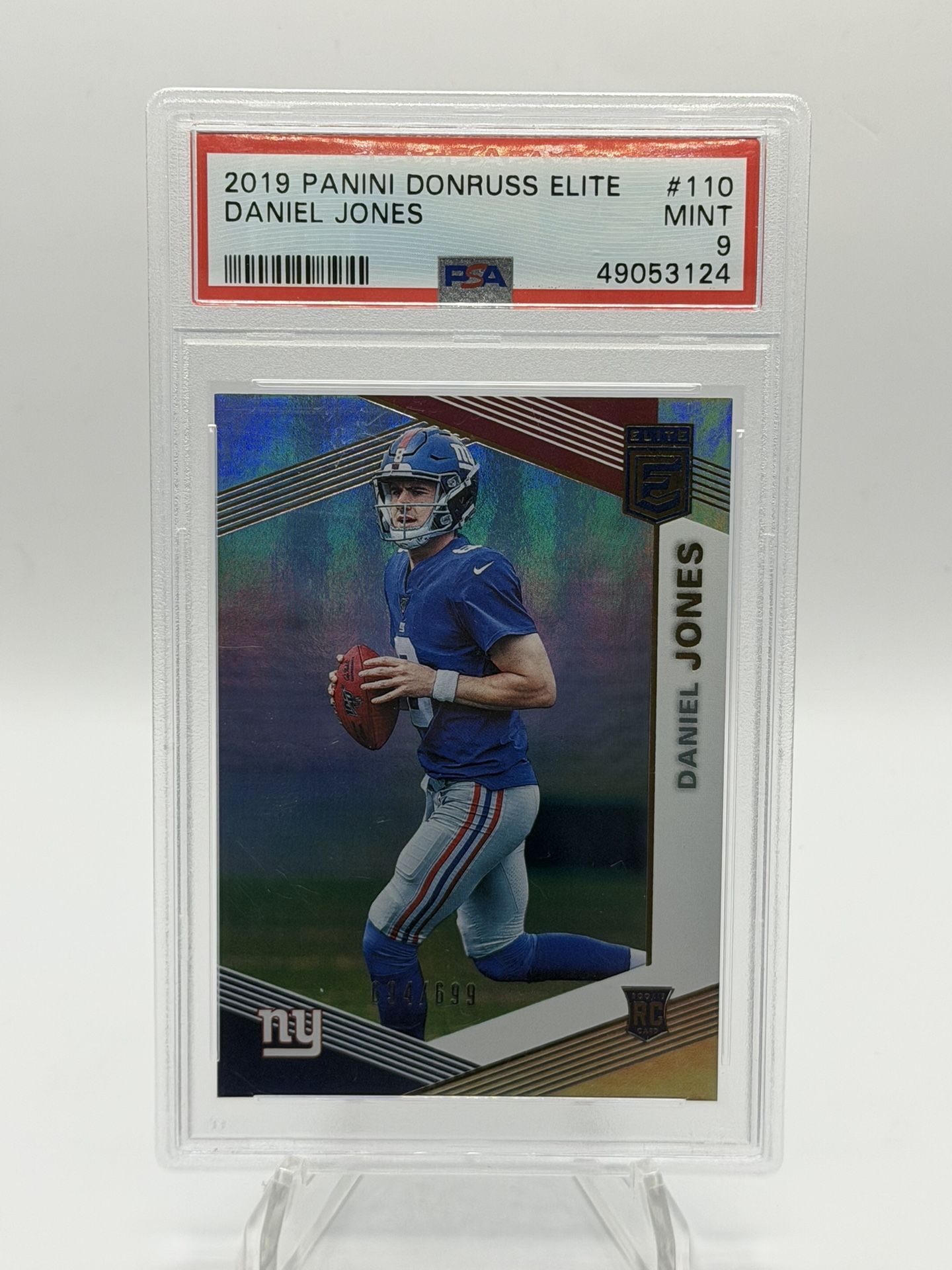 Daniel Jones Numbered Rookie PSA 9