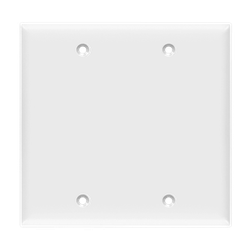 ENERLITES - Blank Cover Two-Gang Wall Plate - WHITE