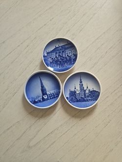 Royal Copenhagen Denmark (3) Porcelain Mini Plates