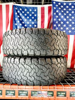 (2 Used Tires) LT285/75R16 BF GOODRICH K02 ALL TERRAIN TRUCK JEEP OFF-ROAD 285 75 16