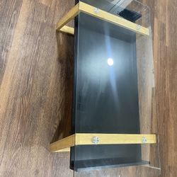 Wood And Glass Top Coffee Table 