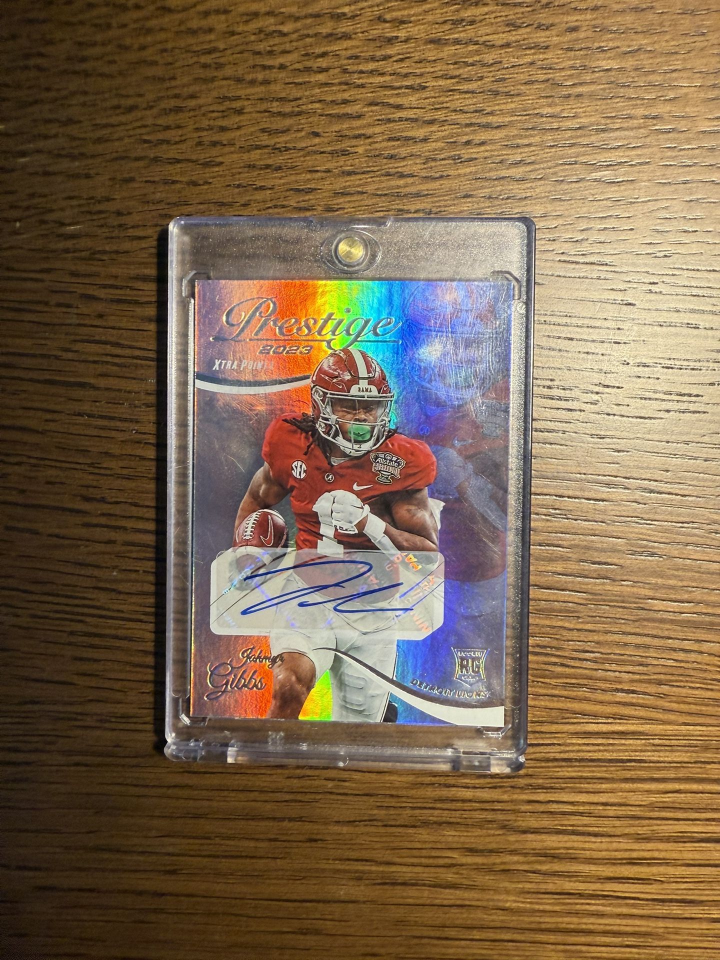 JAHMYR GIBBS ROOKIE AUTO HOLO PRESTIGE